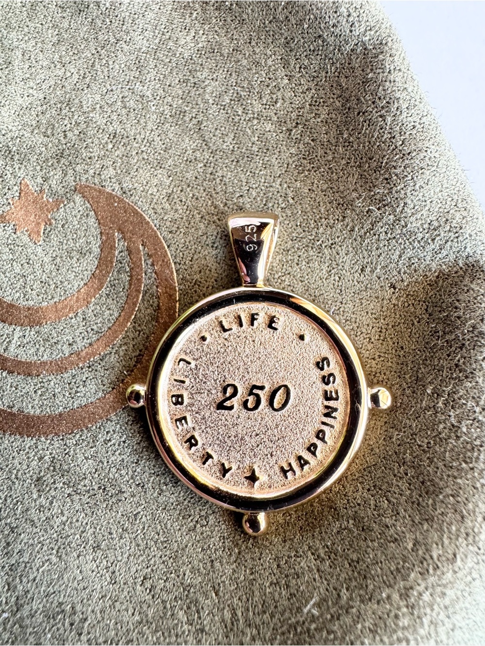 Jane Win Limited Edition 250th Protect Eagle Small Embellished Coin Pendant - Picture 7 of 11